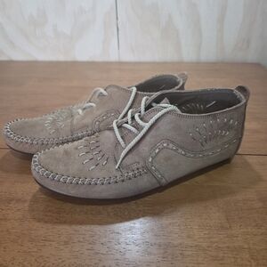 Hush Puppies Womens Leather Moccasins Size 8.5M